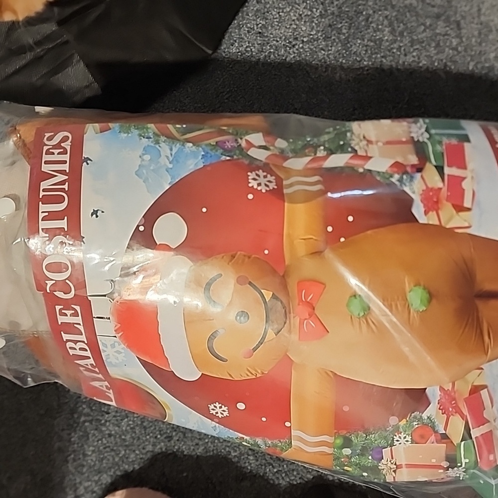 Gingerbread man inflatable costume